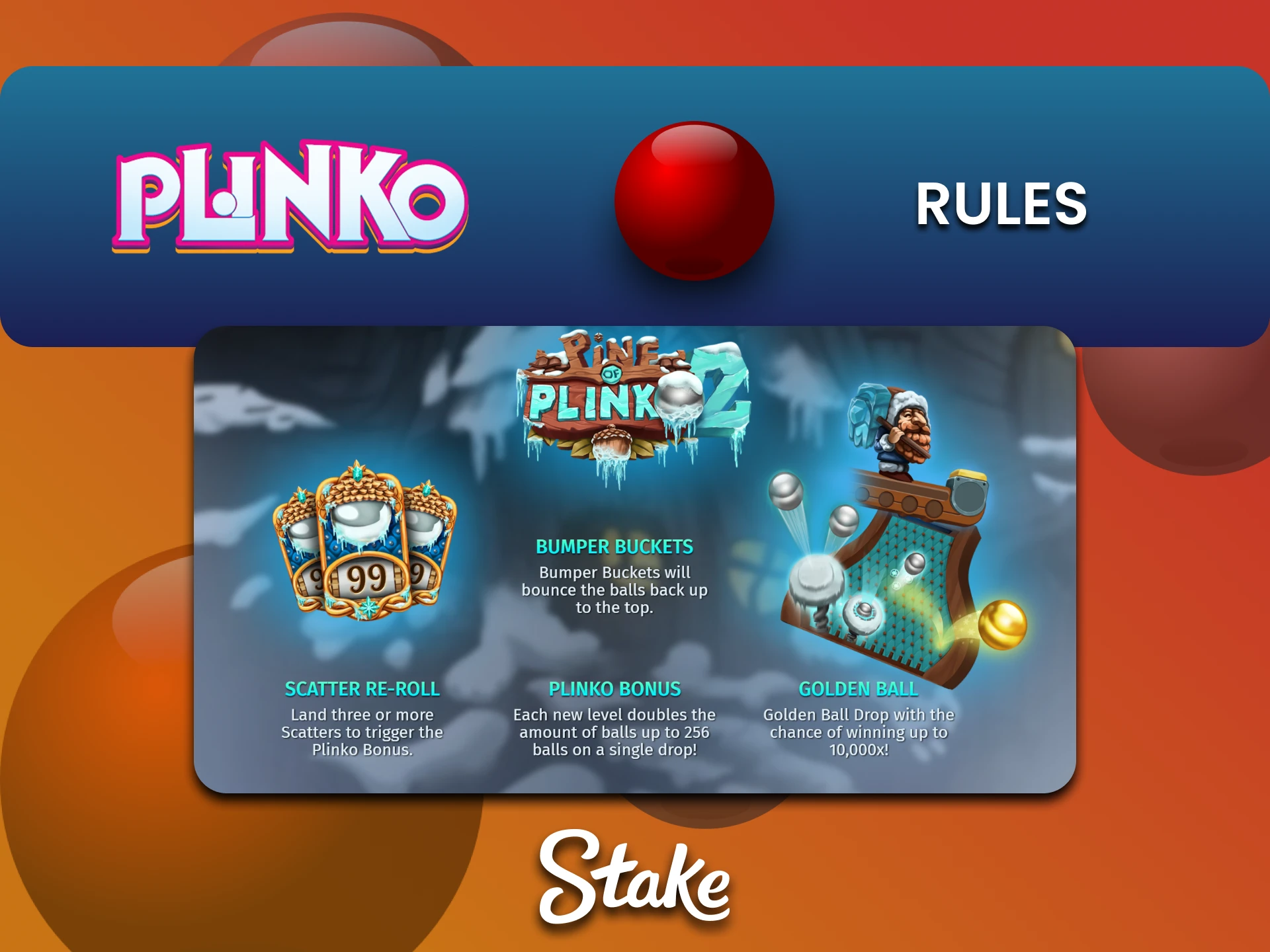Stake वेबसाइट पर Plinko गेम के नियम जानें।