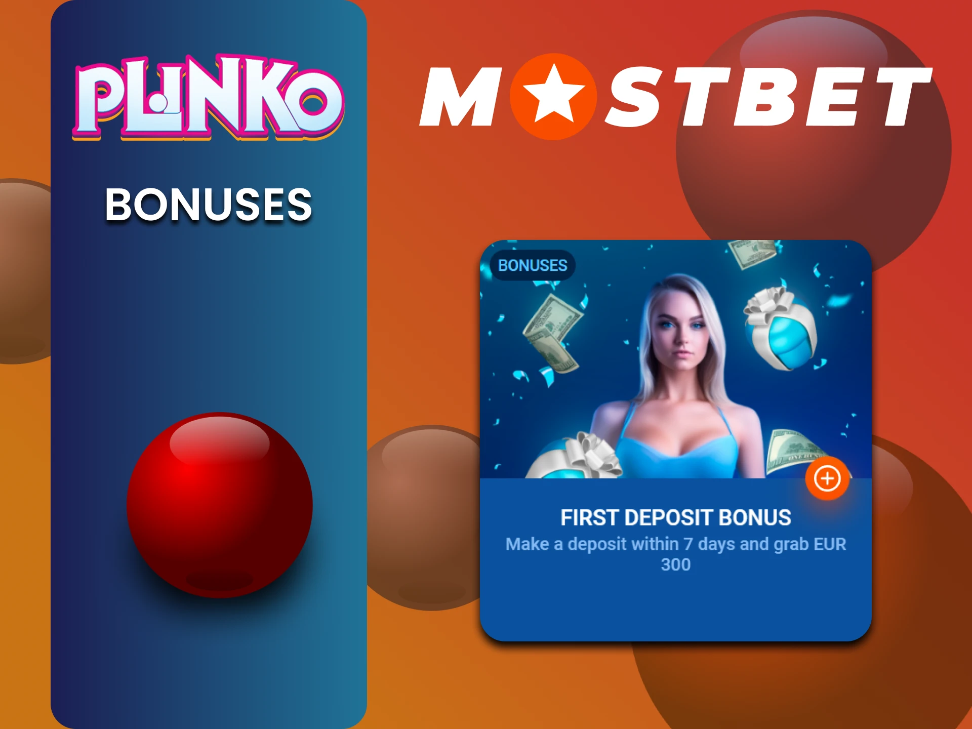 Mostbet Plinko खिलाड़ियों को बोनस देता है।