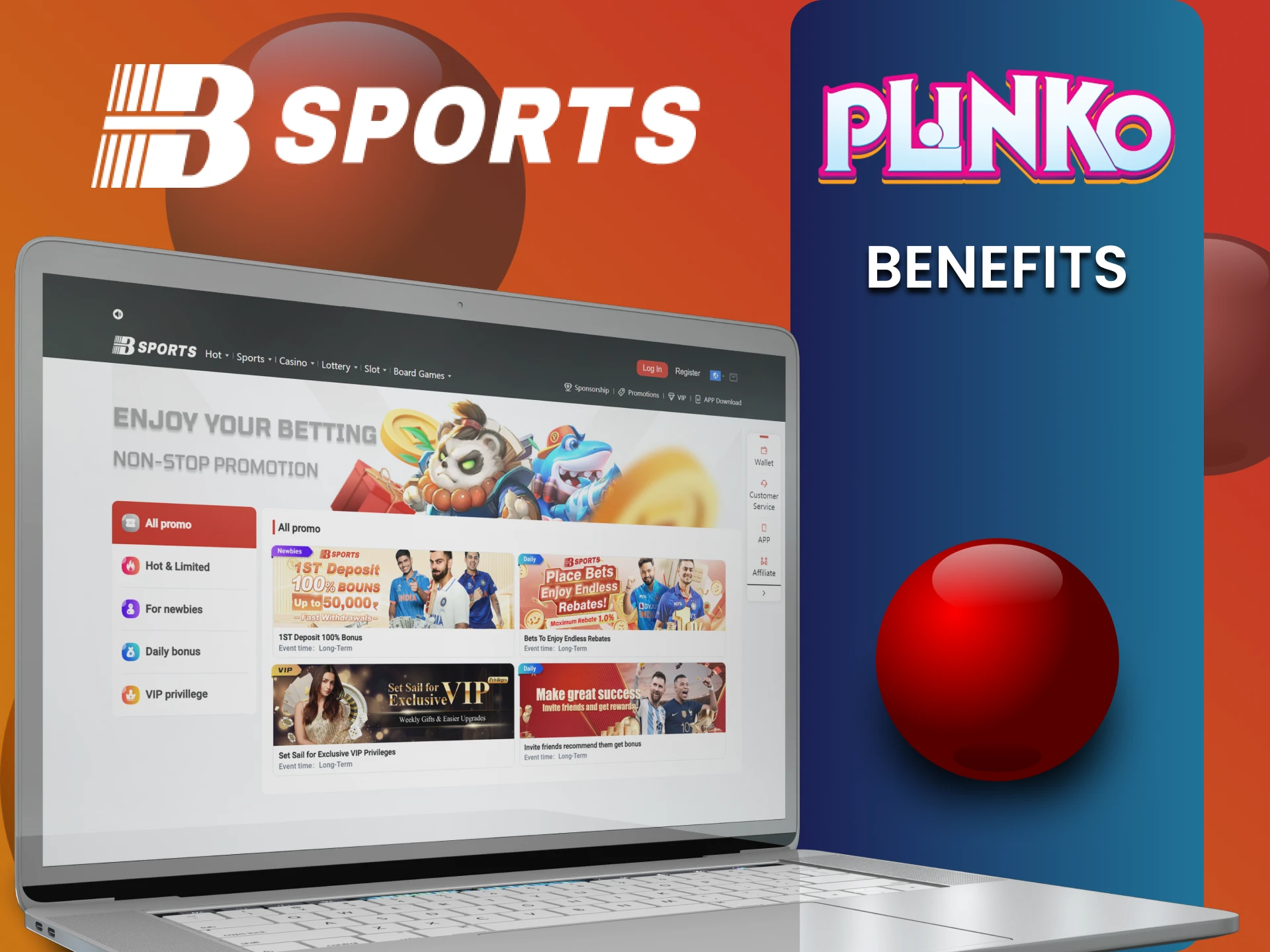 हम आपको Plinko खेलने के लिए Bsports के लाभों के बारे में बताएंगे।