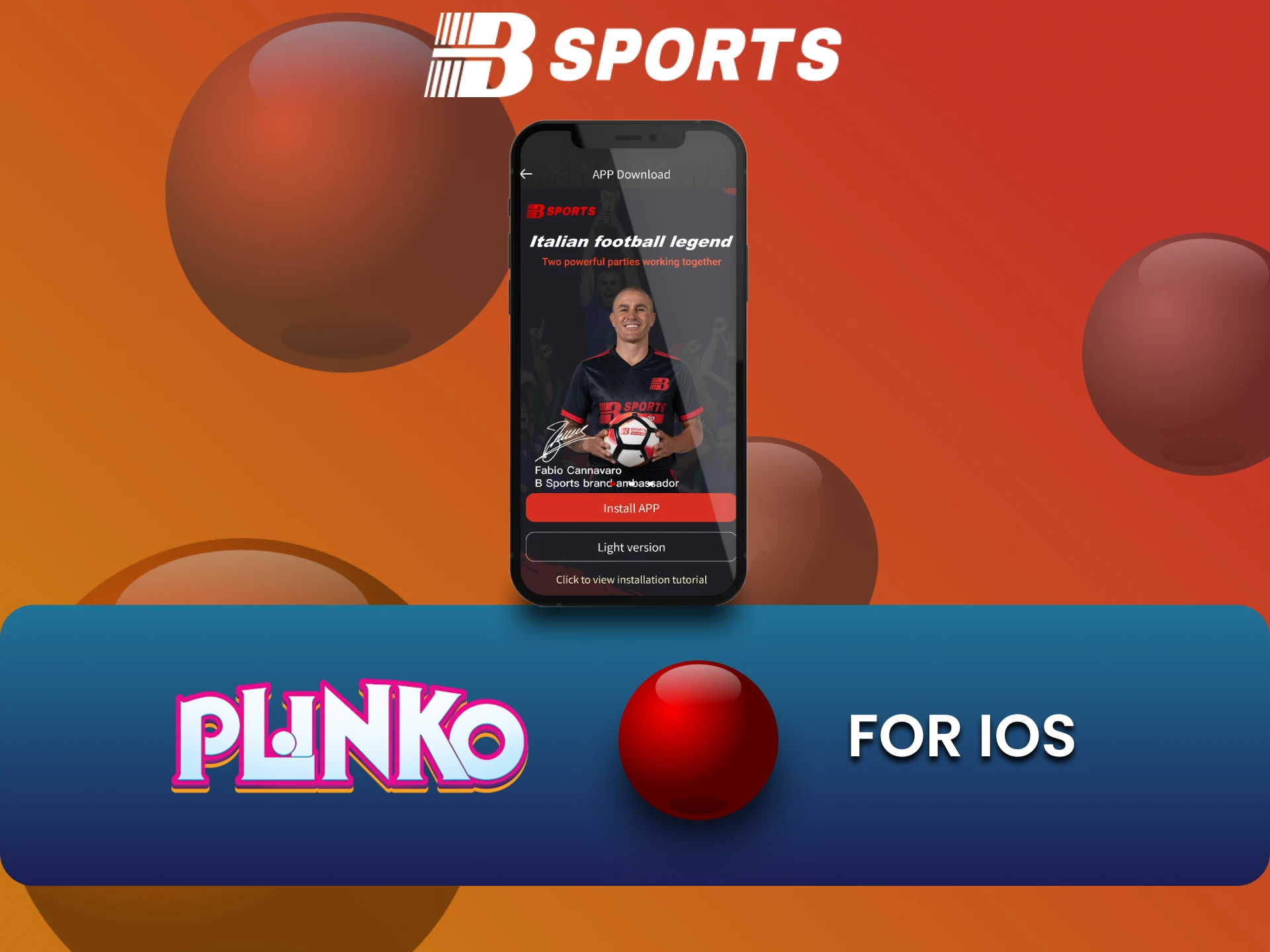 Plinko खेलने के लिए Bsports ऐप को iOS पर डाउनलोड करें।