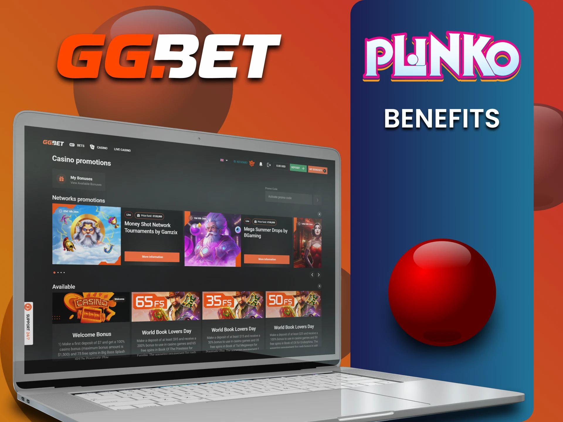 GGbet के पास Plinko खिलाड़ियों के लिए कई लाभ हैं।
