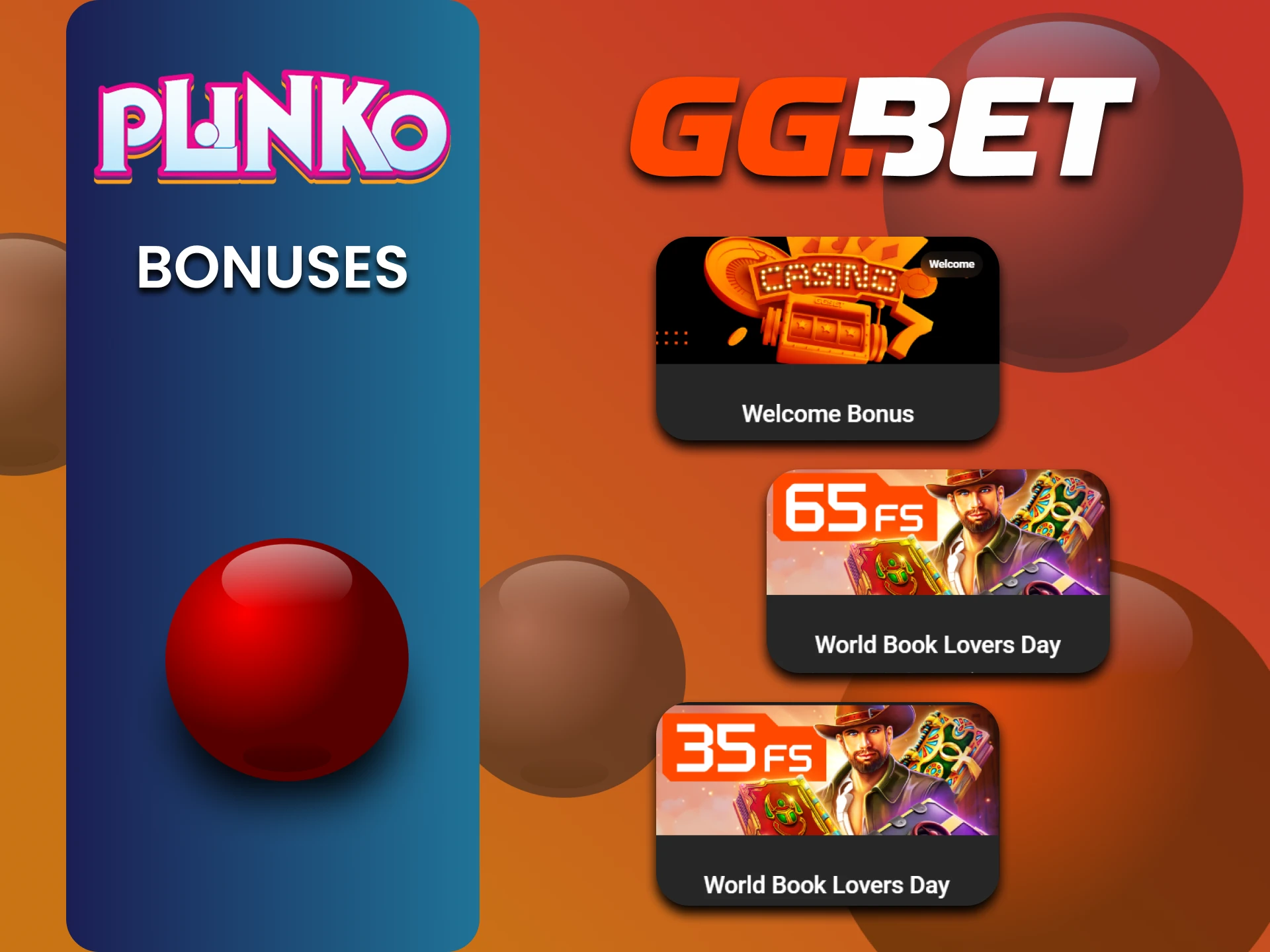 GGbet Plinko खिलाड़ियों को बोनस देता है।