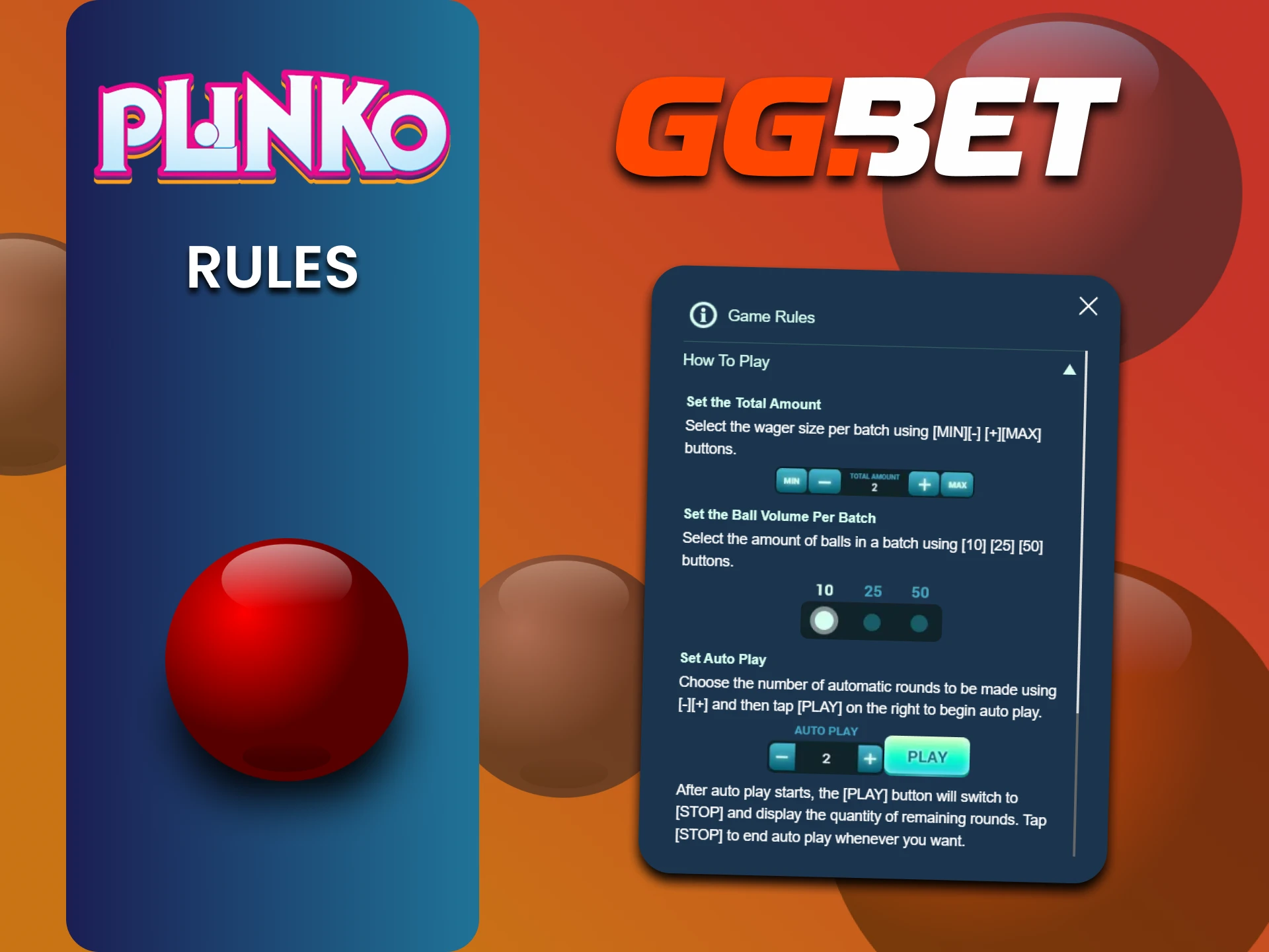 GGbet पर Plinko गेम के नियम अवश्य पढ़ें।