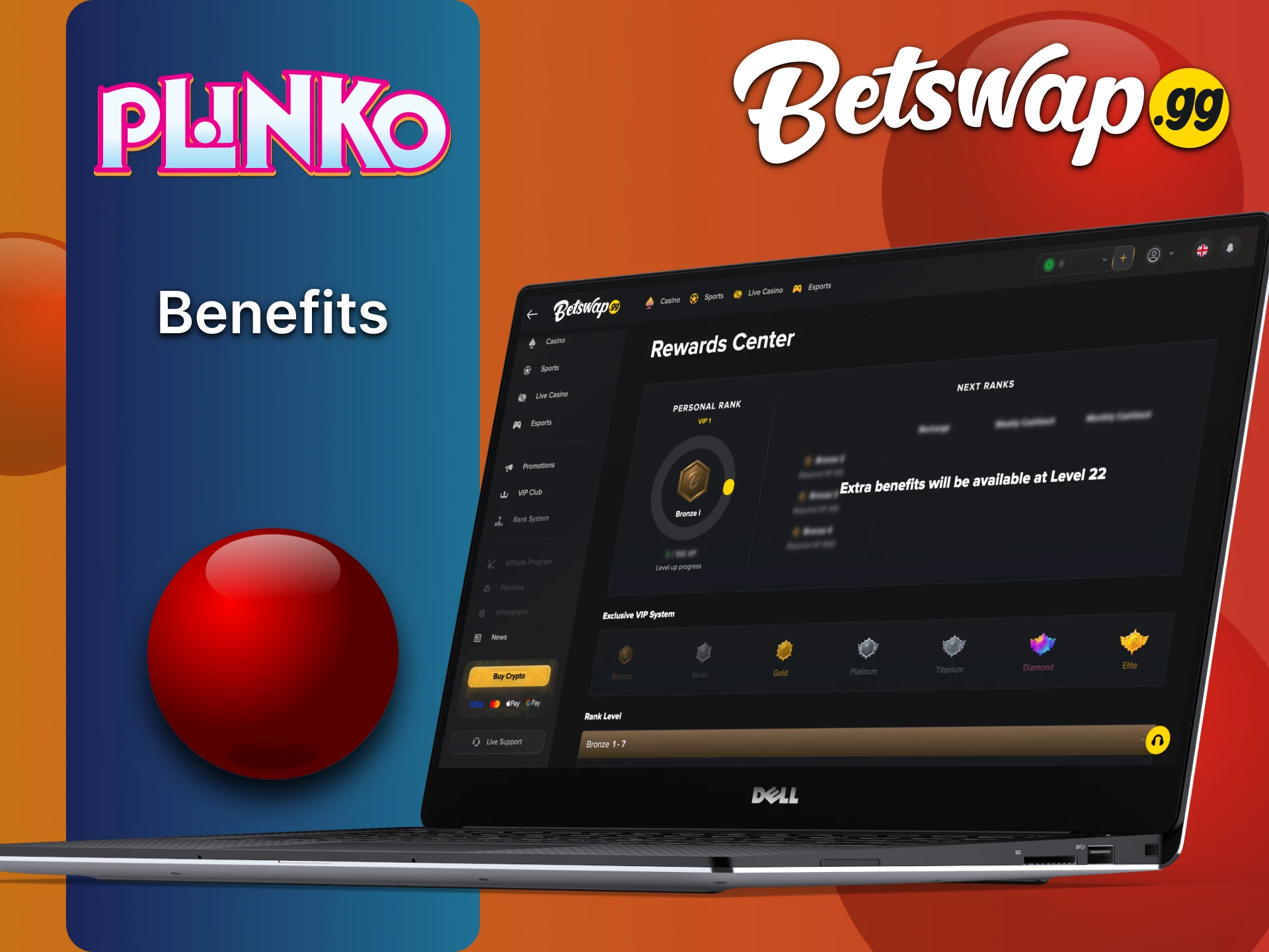 Betswap पर Plinko खेलने के लिए लाभ प्राप्त करें।