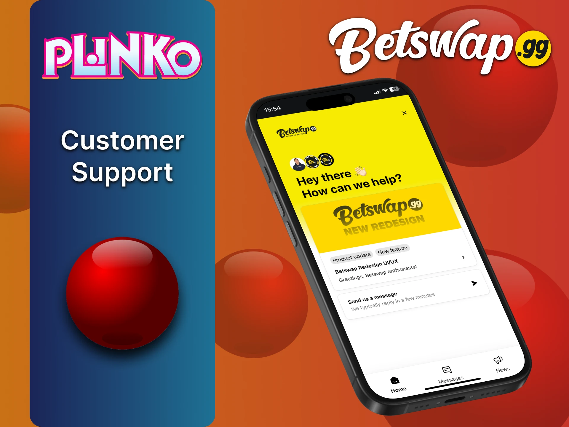 Betswap Plinko टीम खिलाड़ियों की मदद करने की कोशिश करती है।