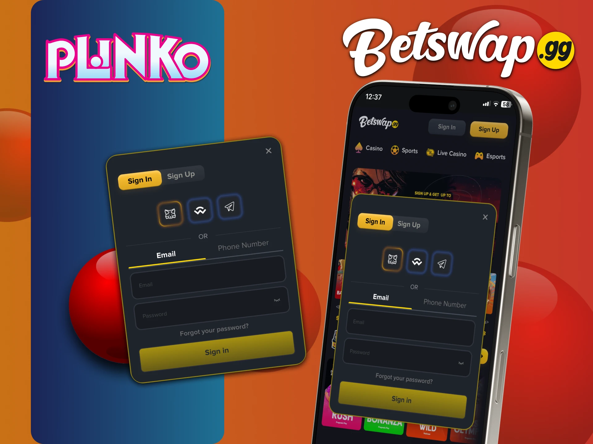 आप अन्य डिवाइस से Betswap Plinko खेल सकते हैं।