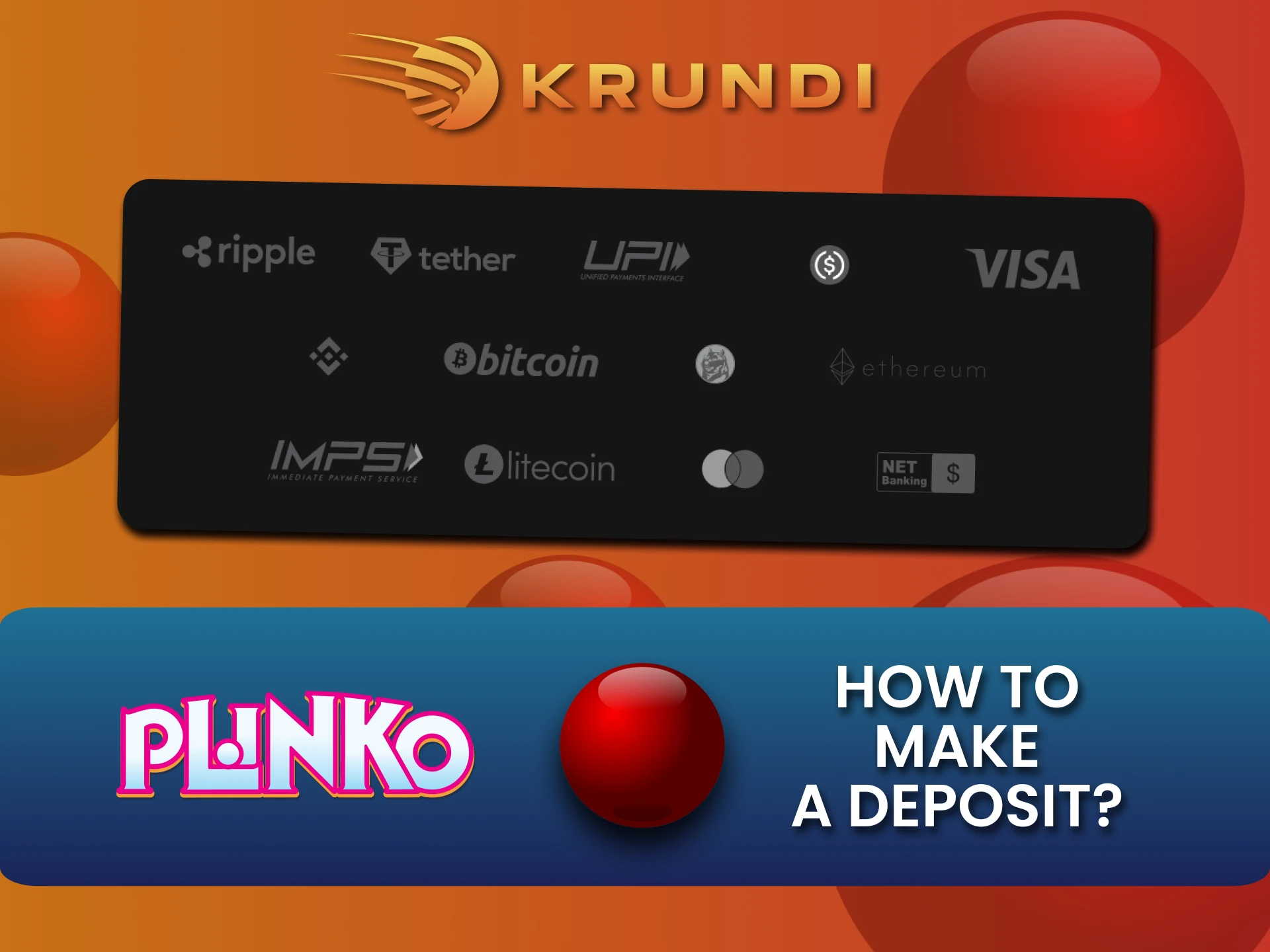 Krundi में असली पैसे के लिए Plinko खेलने हेतु जमा करें।