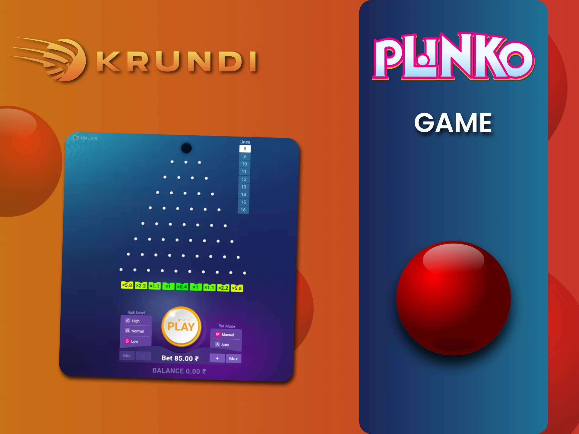 Krundi पर Plinko खेलने का प्रयास करें।