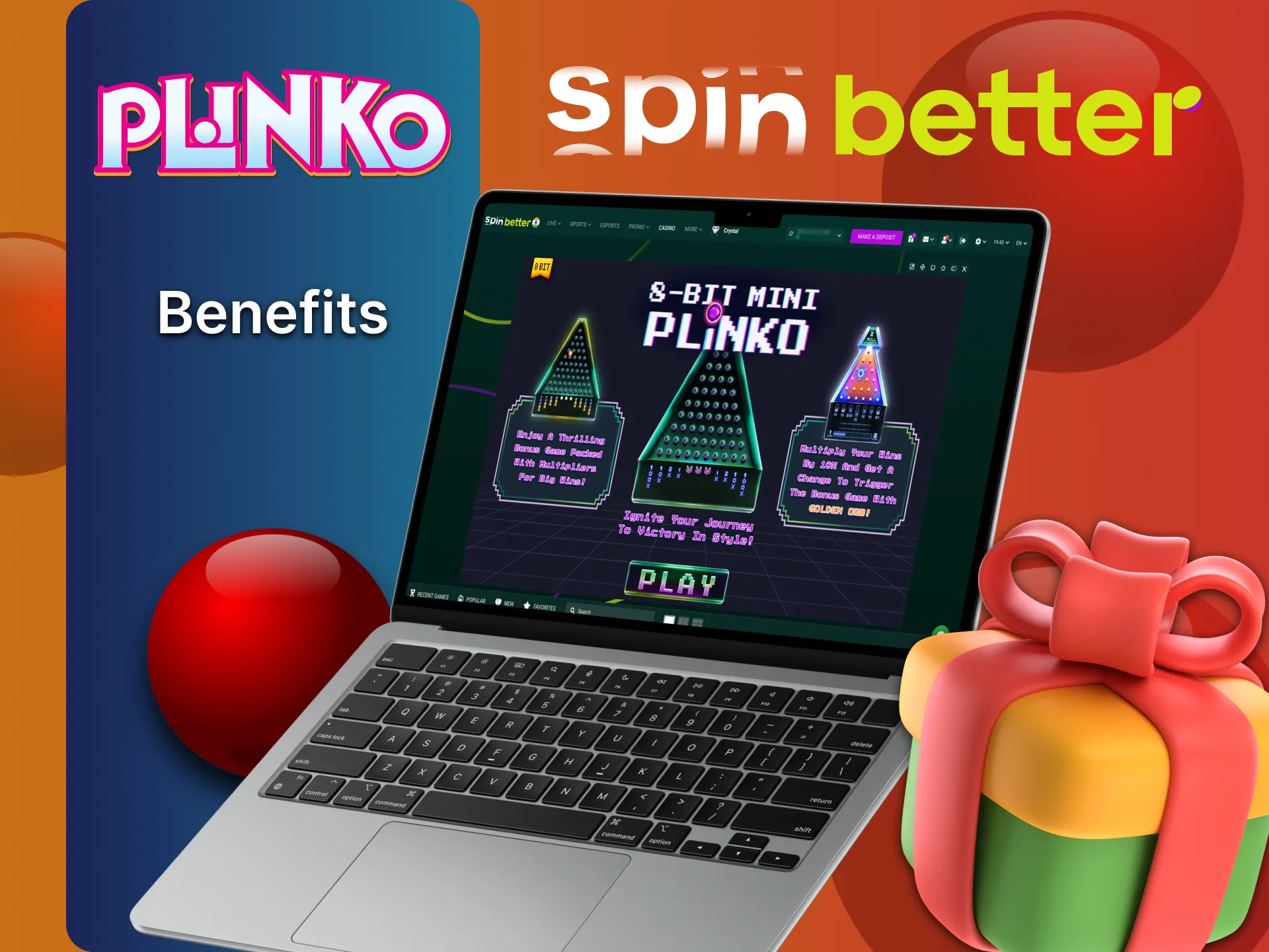 SpinBetter Plinko सेवाओं की विस्तृत श्रृंखला प्रदान करता है।