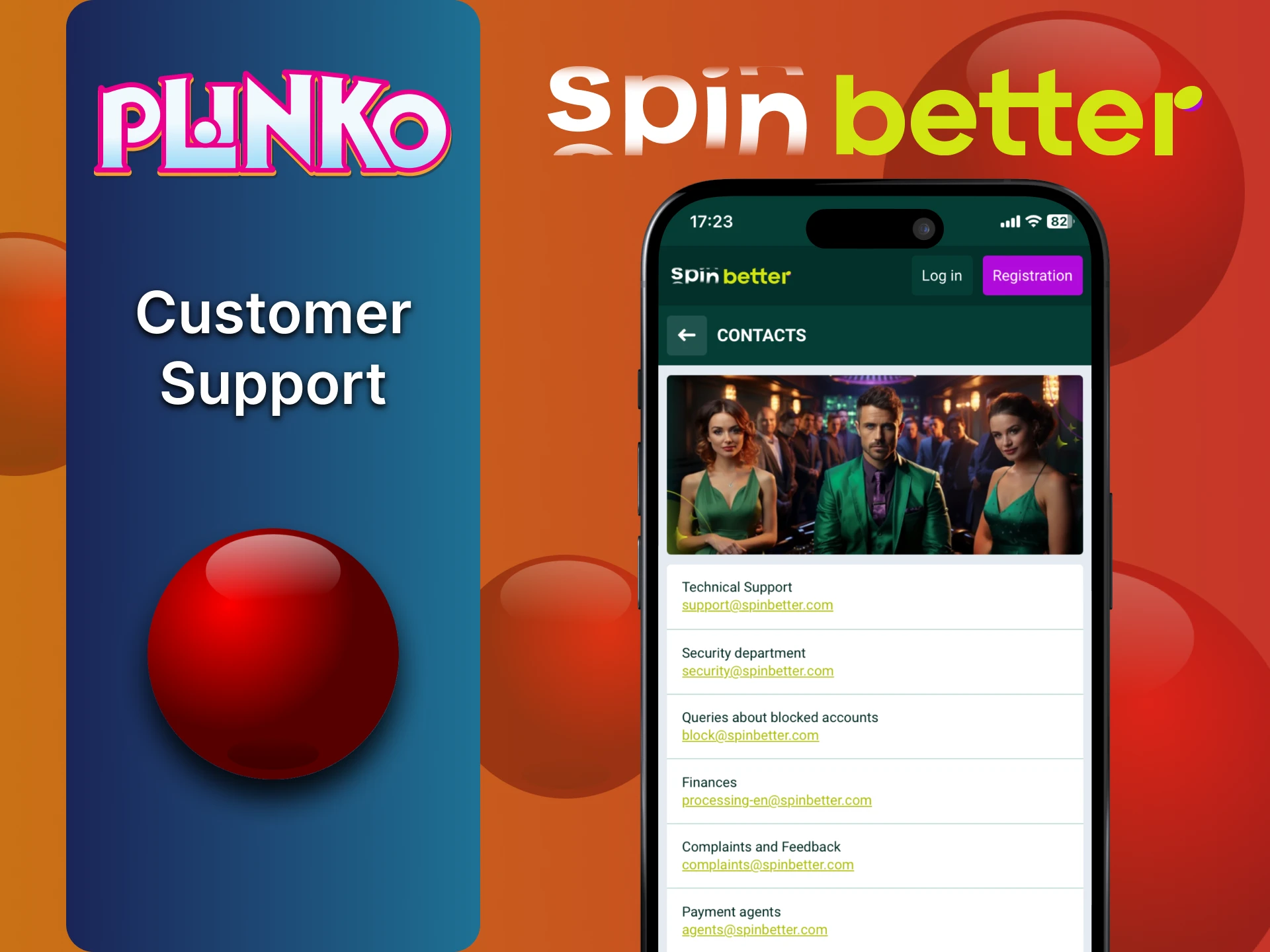 SpinBetter Plinko से संपर्क करने में संकोच न करें।