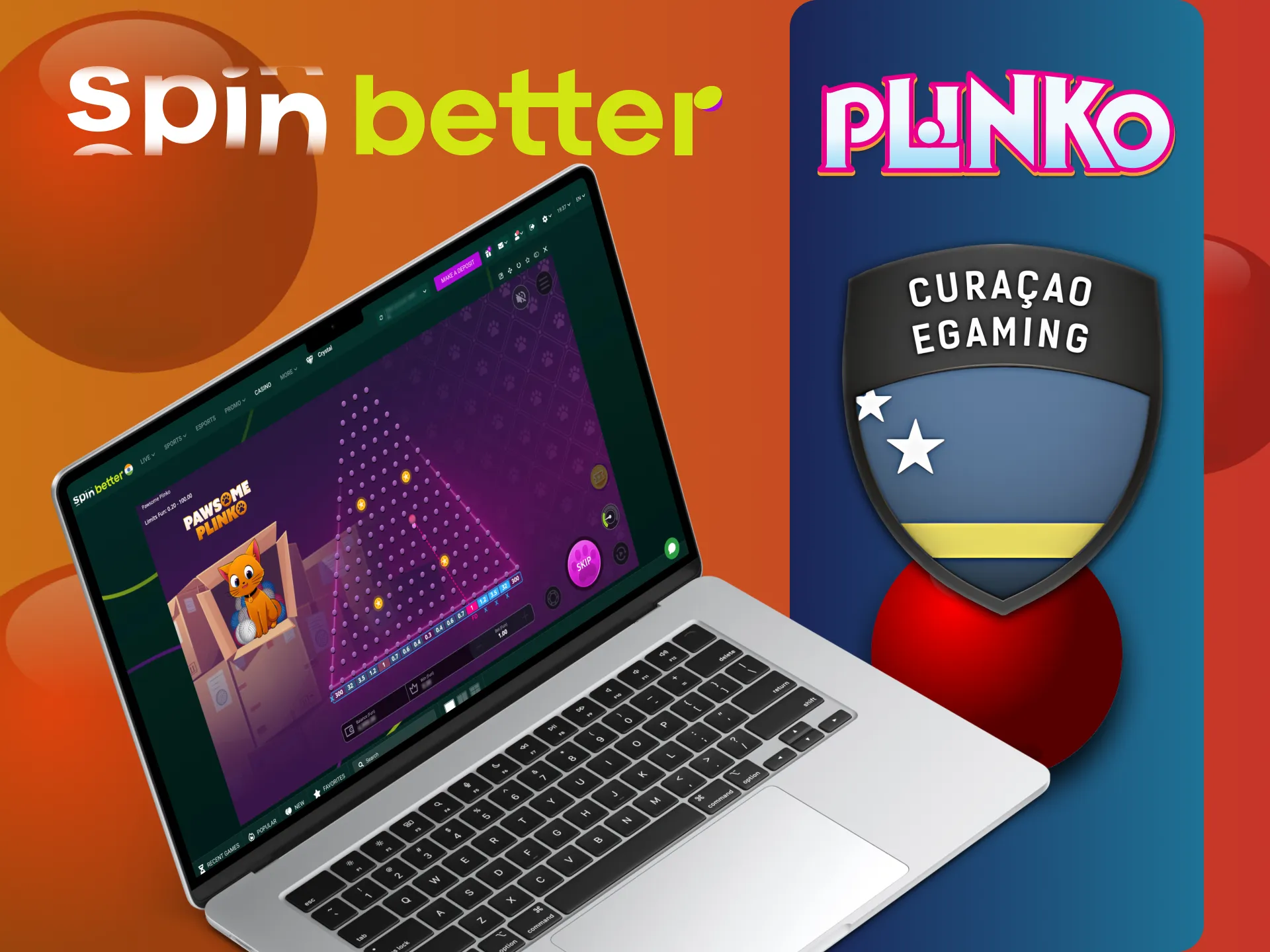 SpinBetter Plinko कैसीनो के पास कुराकाओ लाइसेंस है।