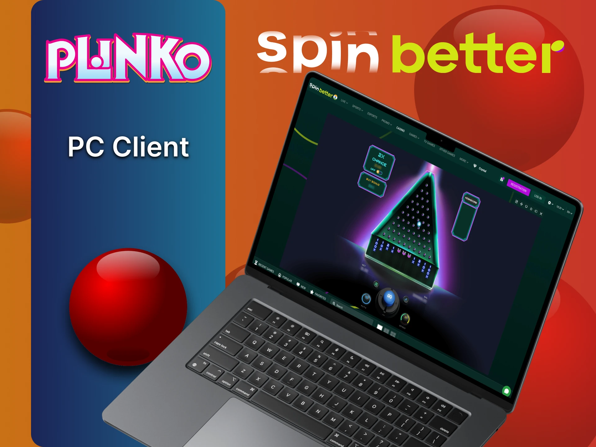 SpinBetter की वेबसाइट Plinko गेम पर स्पष्ट नेविगेशन प्रदान करती है।