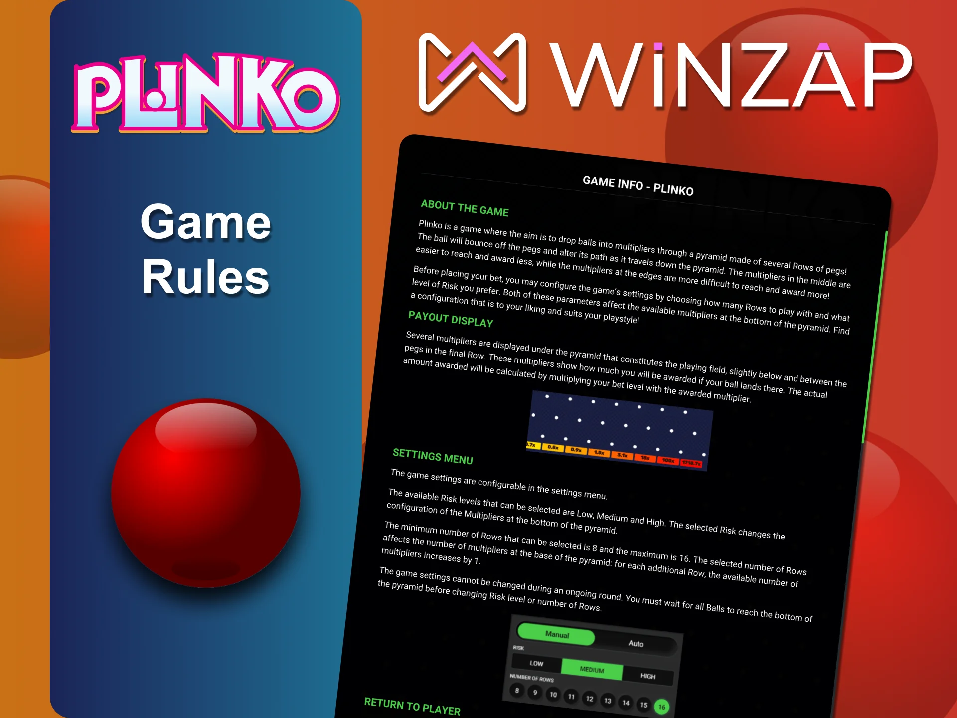 Winzap पर Plinko गेम के नियम बहुत सीधे हैं।