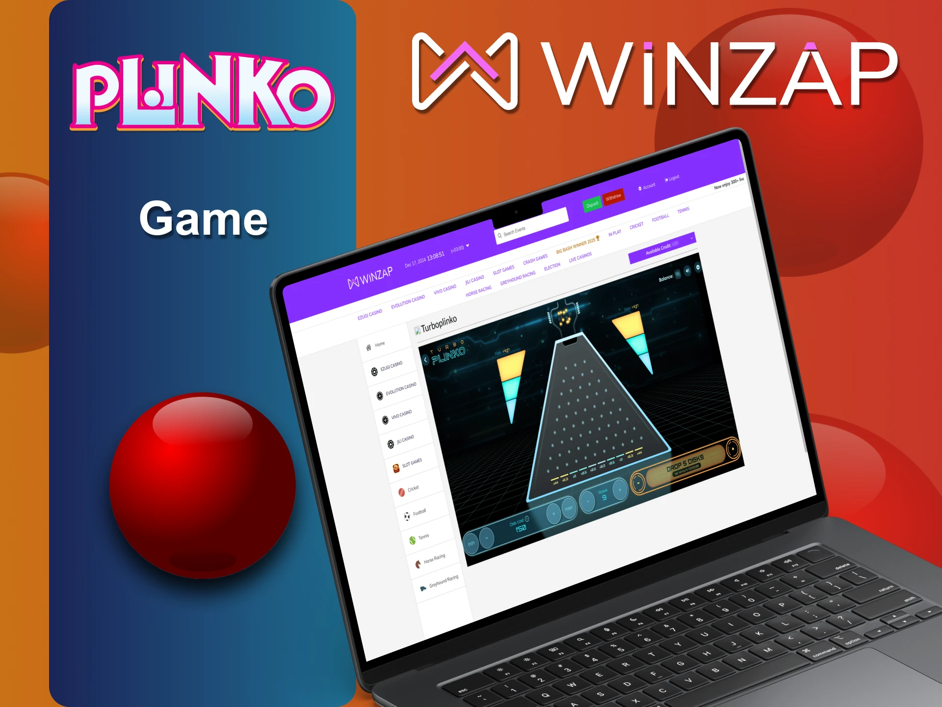 Winzap Plinko ऑनलाइन गेम की कुछ विशेषताएँ हैं।