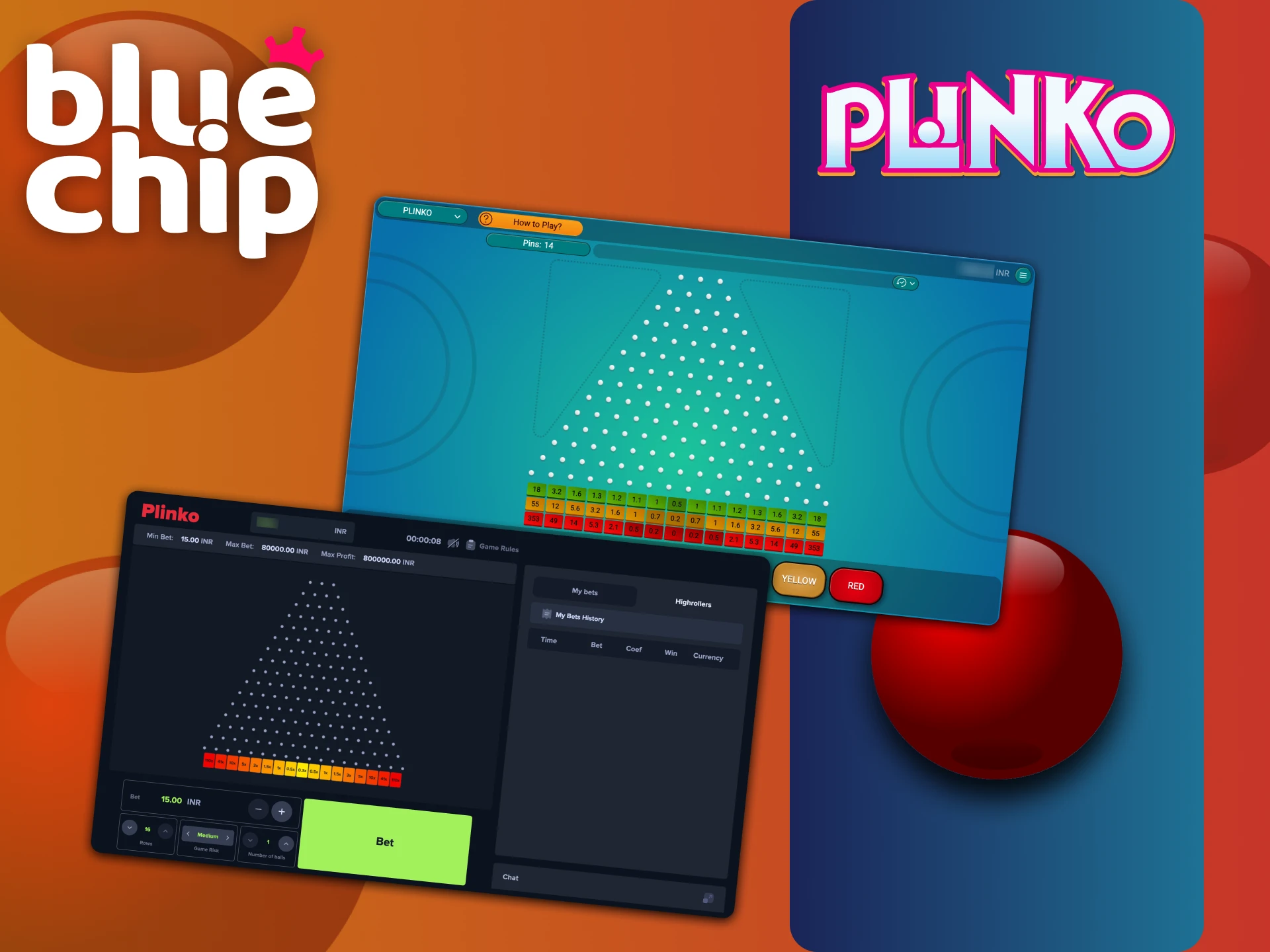 Bluechip कैसीनो में उपलब्ध Plinko गेम्स देखें।