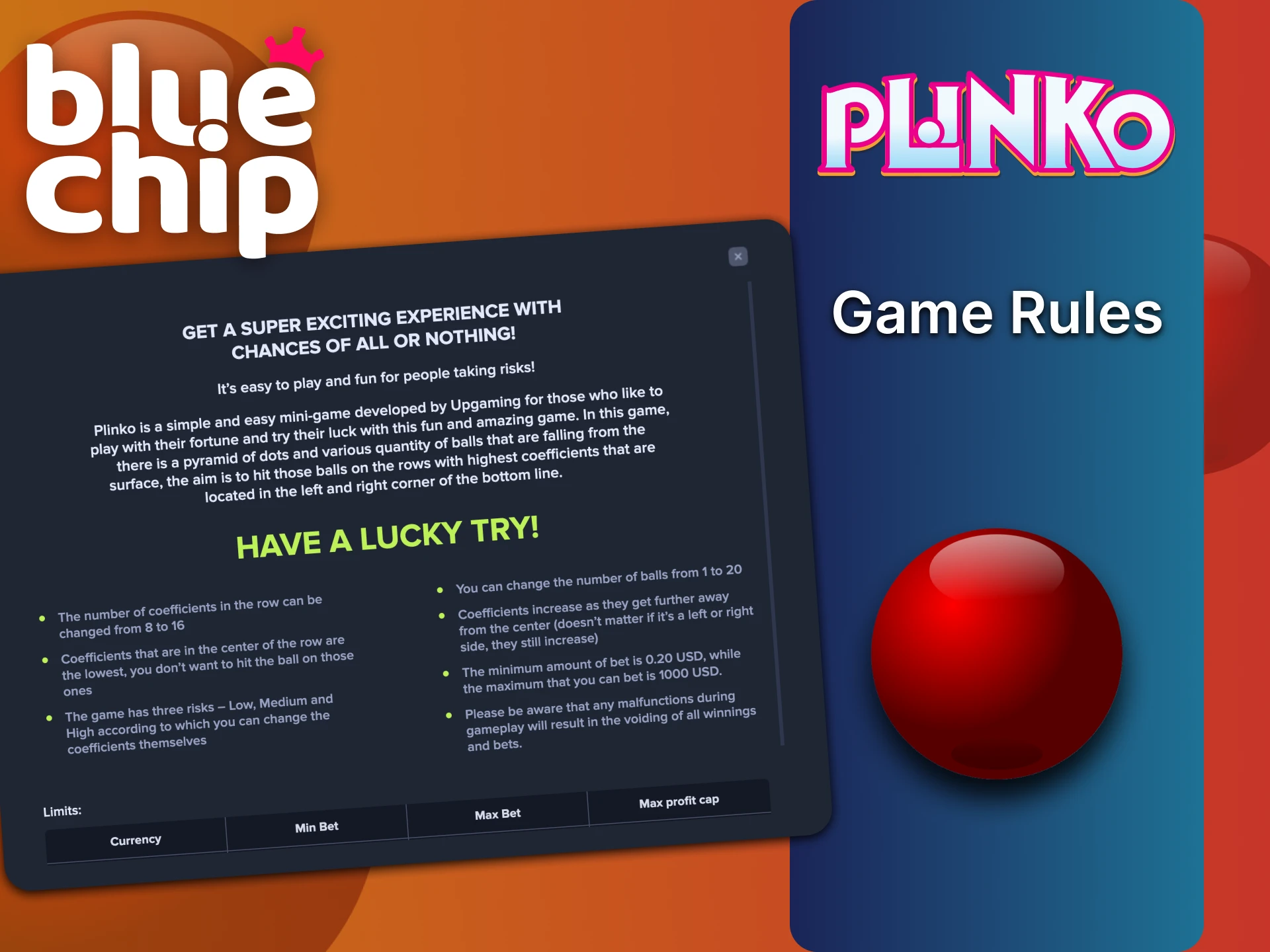 Bluechip Plinko गेम खेलने के लिए कुछ नियम जानें।