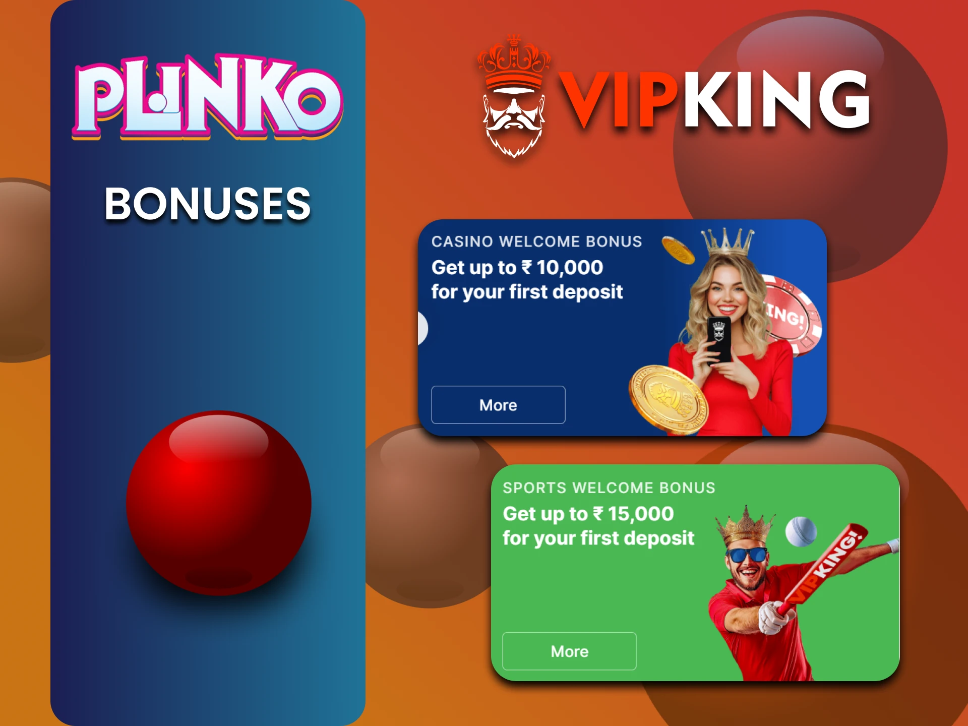 VipKing से Plinko गेम के लिए बोनस प्राप्त करें।