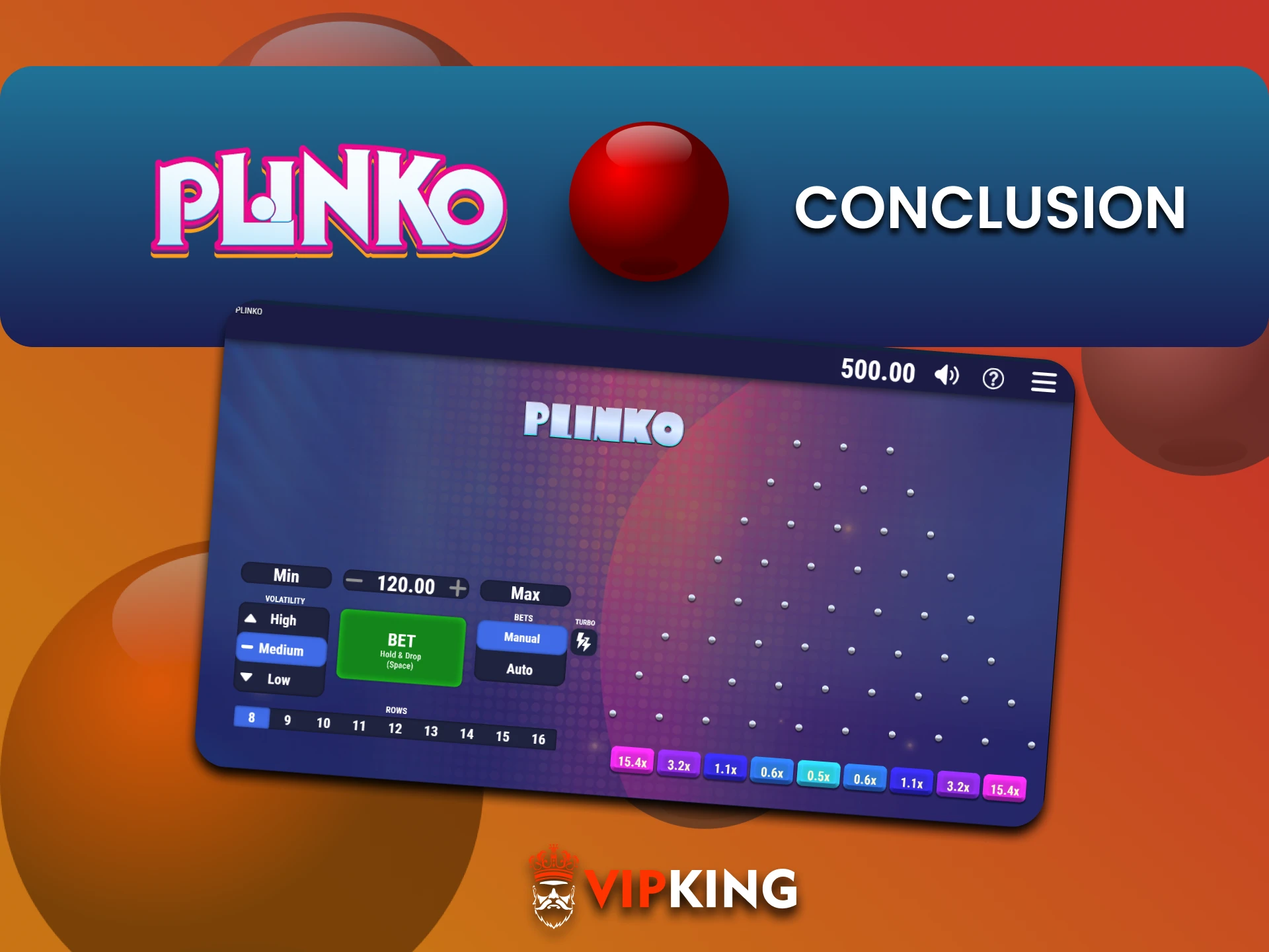 Plinko खेलने के लिए VipKing एकदम उपयुक्त है।