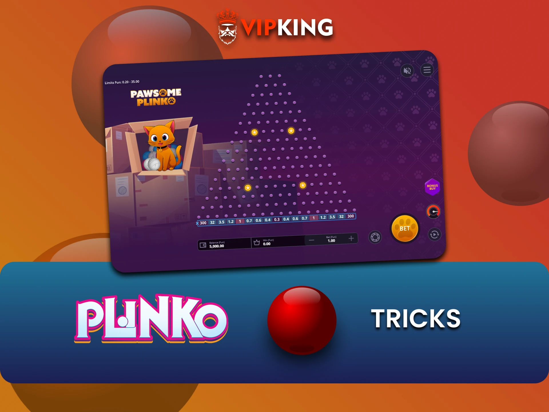 VipKing पर Plinko खेलने के लिए जीतने की ट्रिक्स जानें।