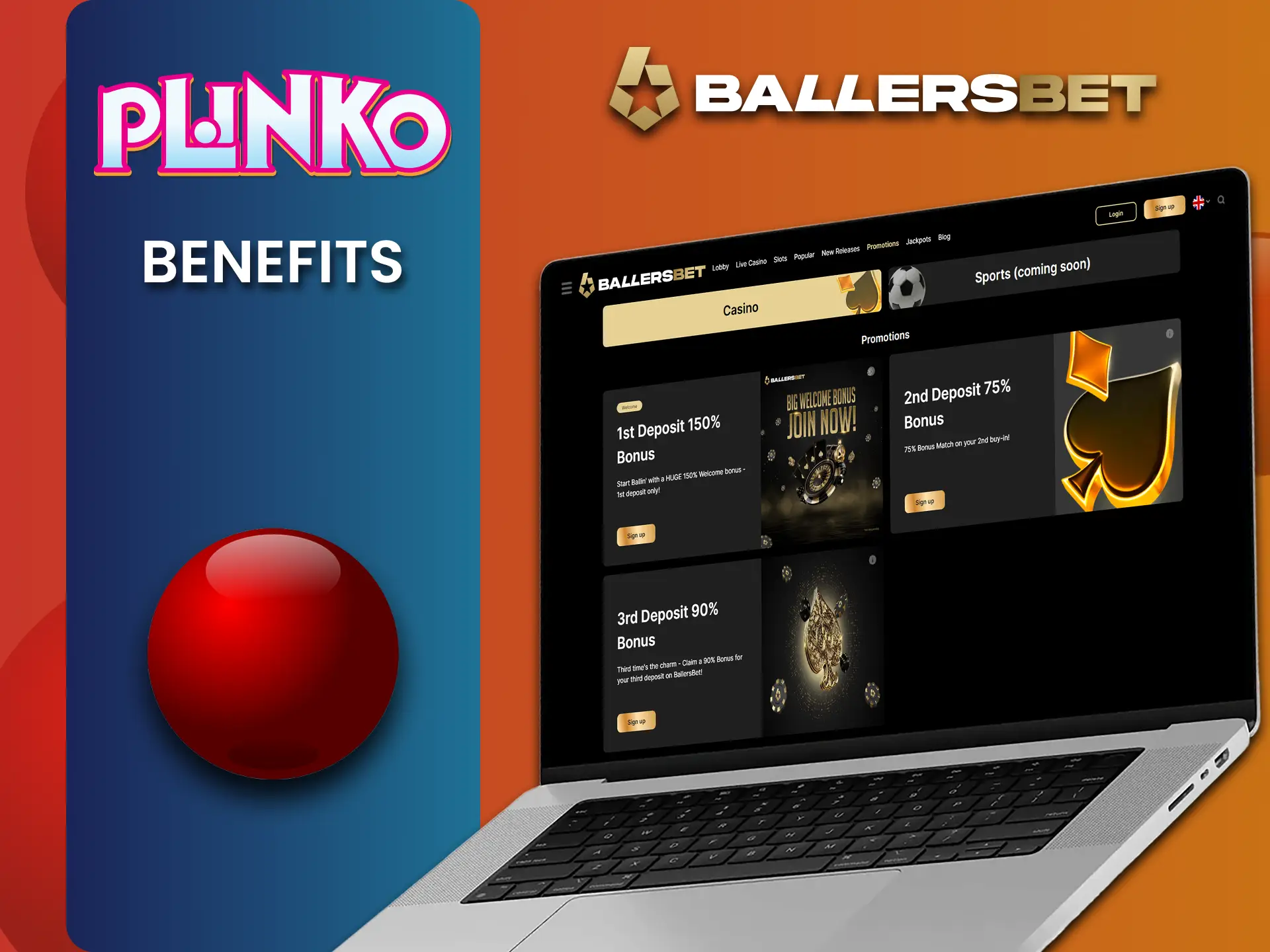 Plinko खेलने के लिए BallersBet के मुख्य लाभ जानें।