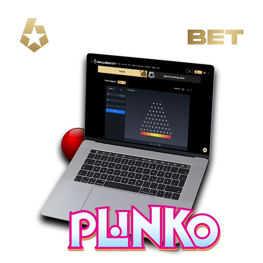 BallersBet वेबसाइट पर Plinko खेलें।